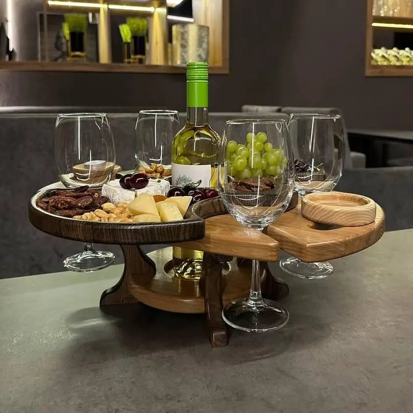 Artisan serving tray handcrafted from natural ash wood