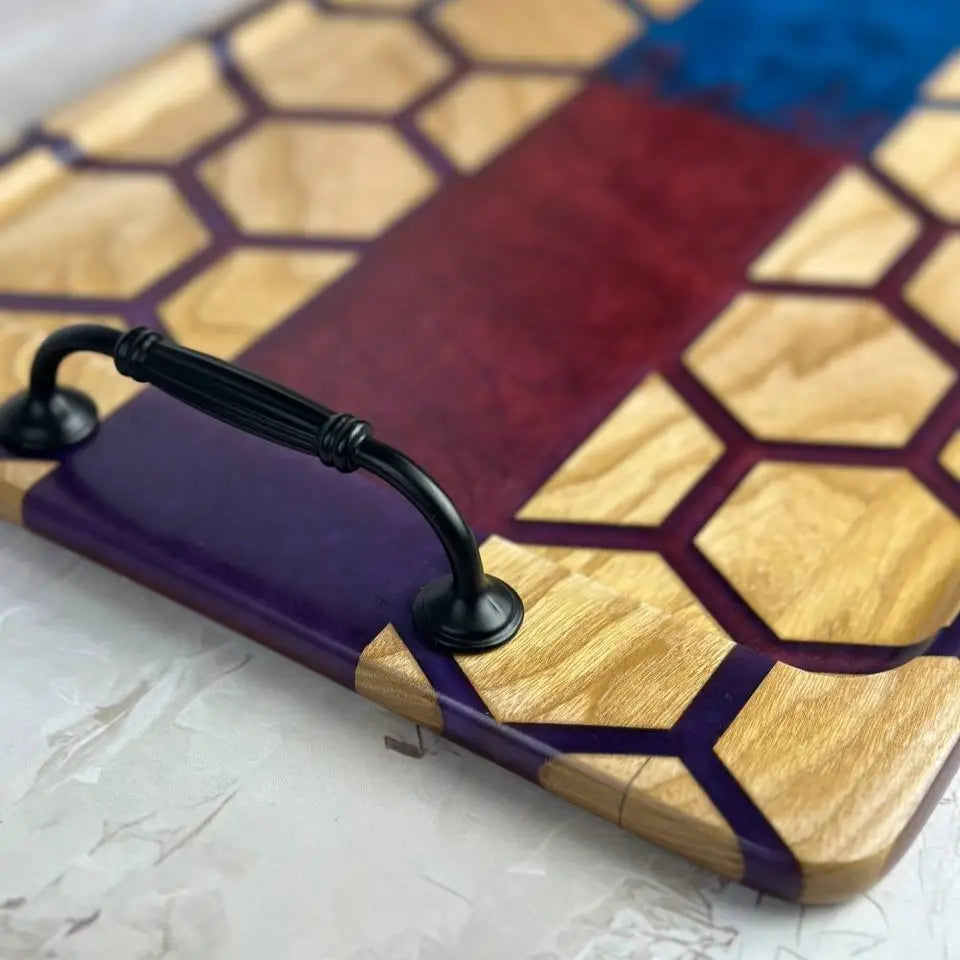 Handmade Epoxy Resin Serving Tray