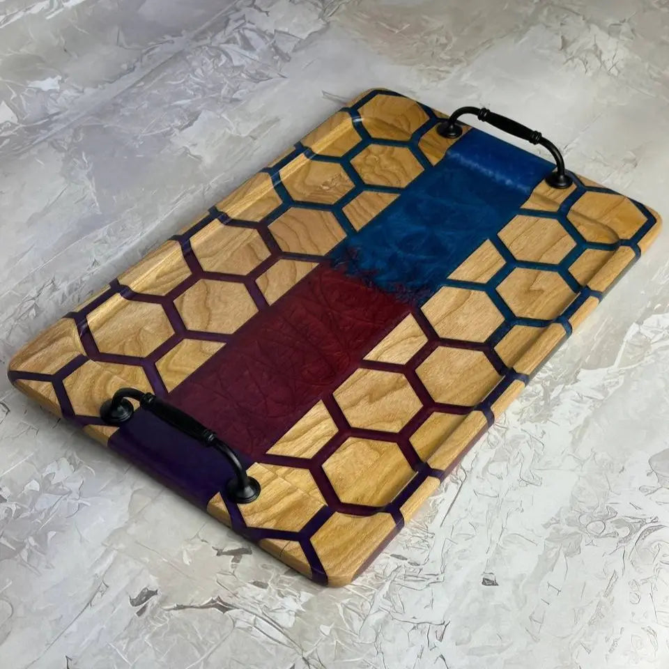 Wooden Tray with Handles