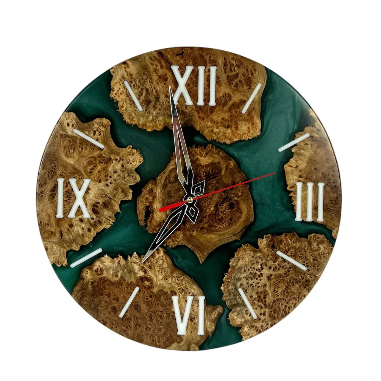 Modern handmade wooden wall clock for home décor