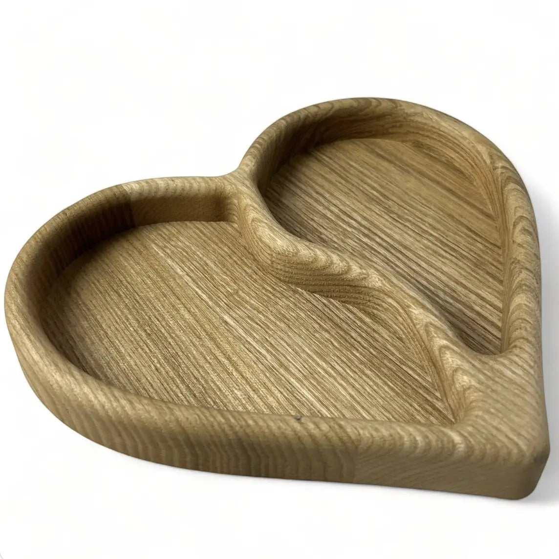 Wooden heart serving platter for cheese and fruit
