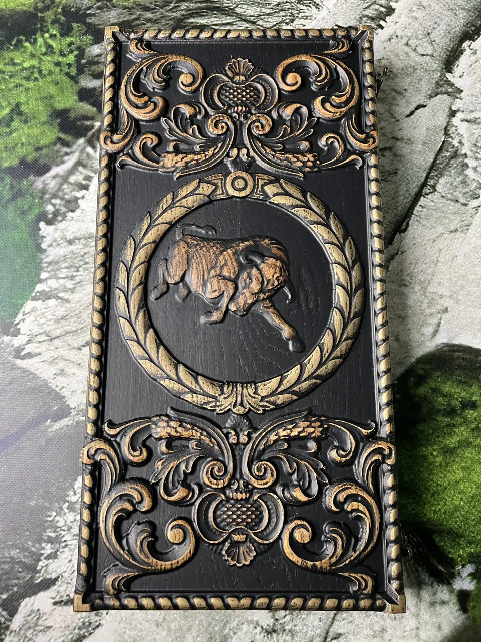 Premium handcrafted Taurus backgammon board made from solid ash wood