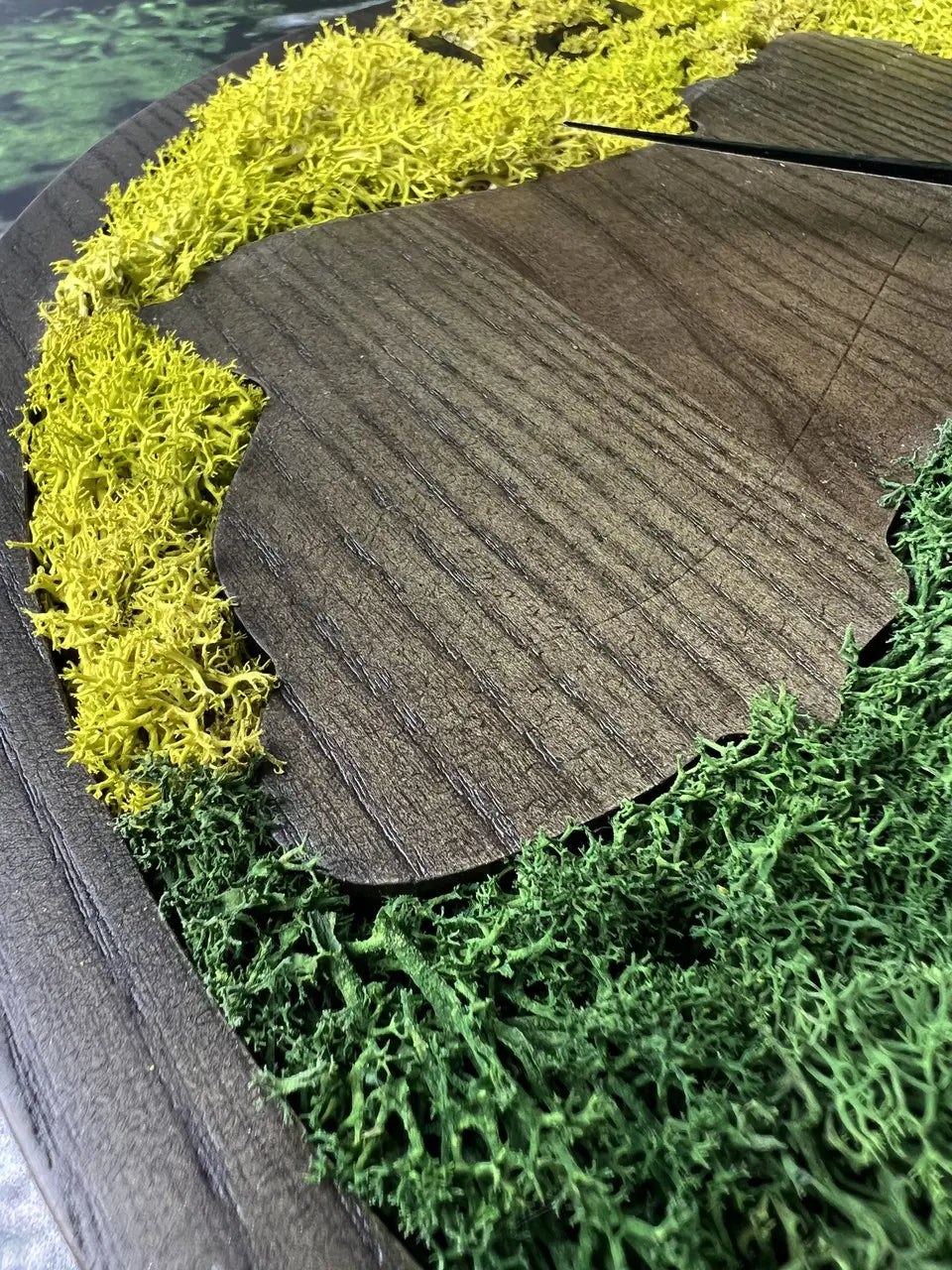 Wood frame wall clocks with natural wooden center