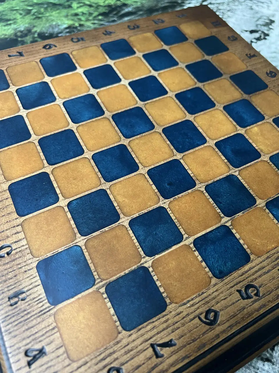 Premium wooden chess set crafted from ash wood