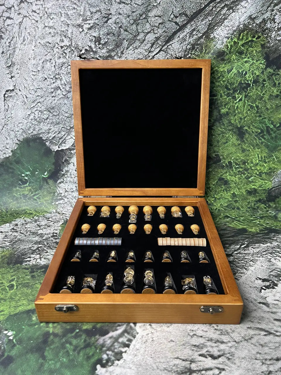 Premium glass chess set for collectors