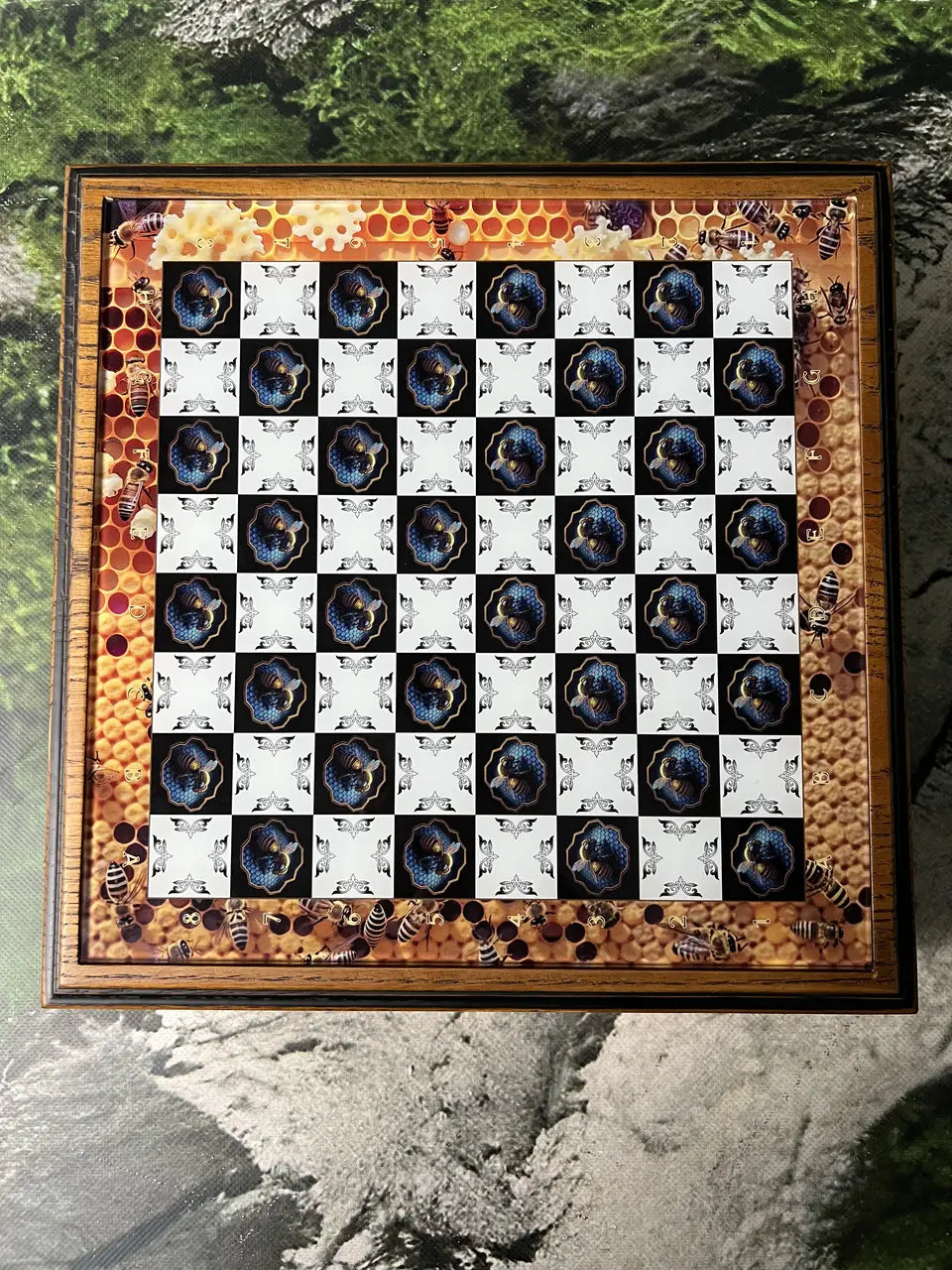 Elegant handcrafted glass chess set