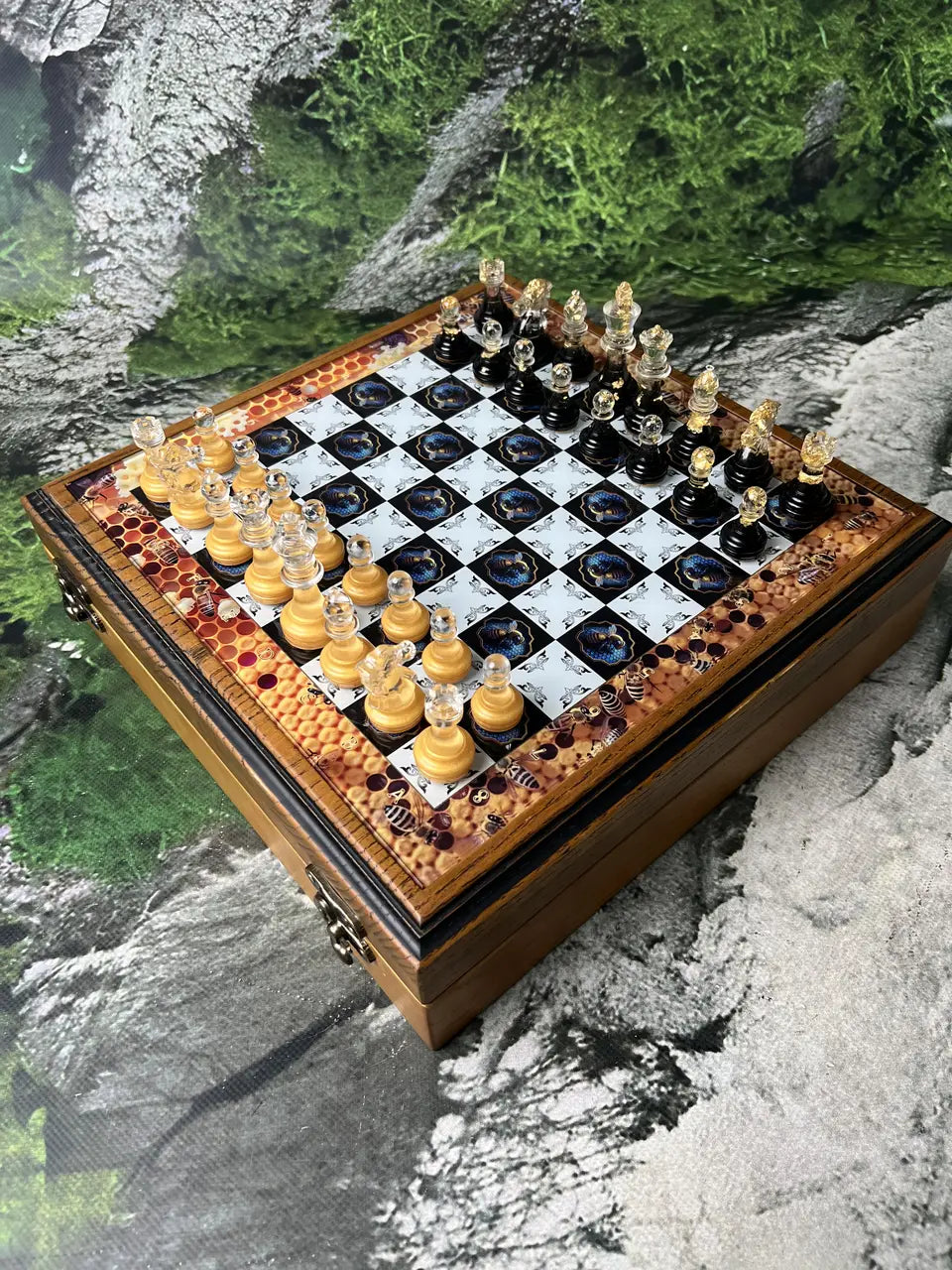 Decorative honeycomb chess board