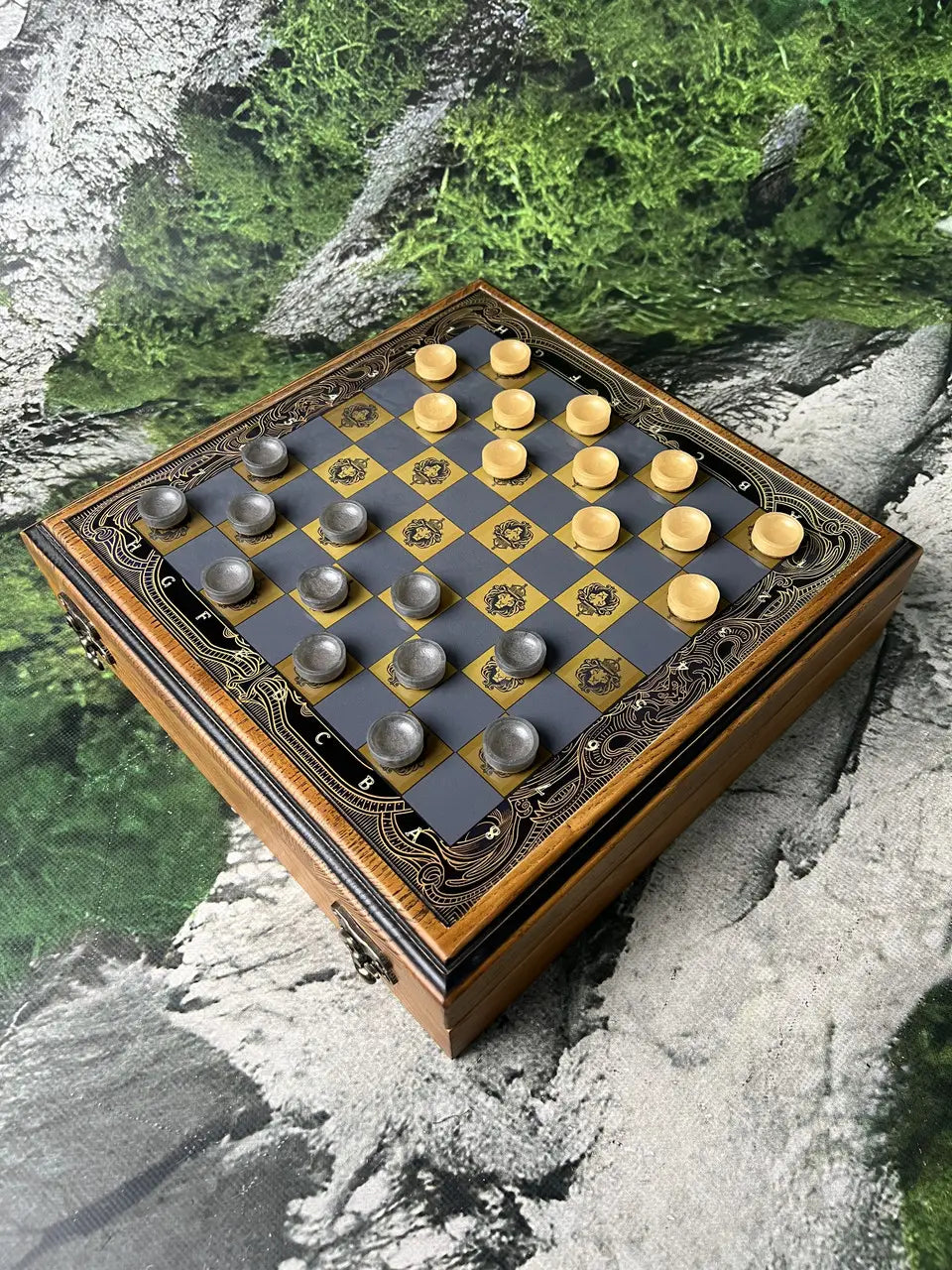 Golden Lion collectible chess set