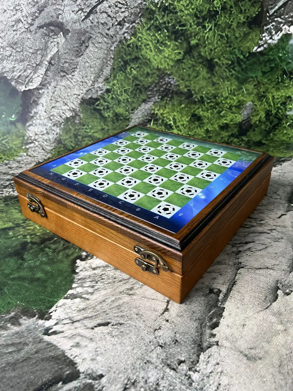Handmade Football Arena collector chess set