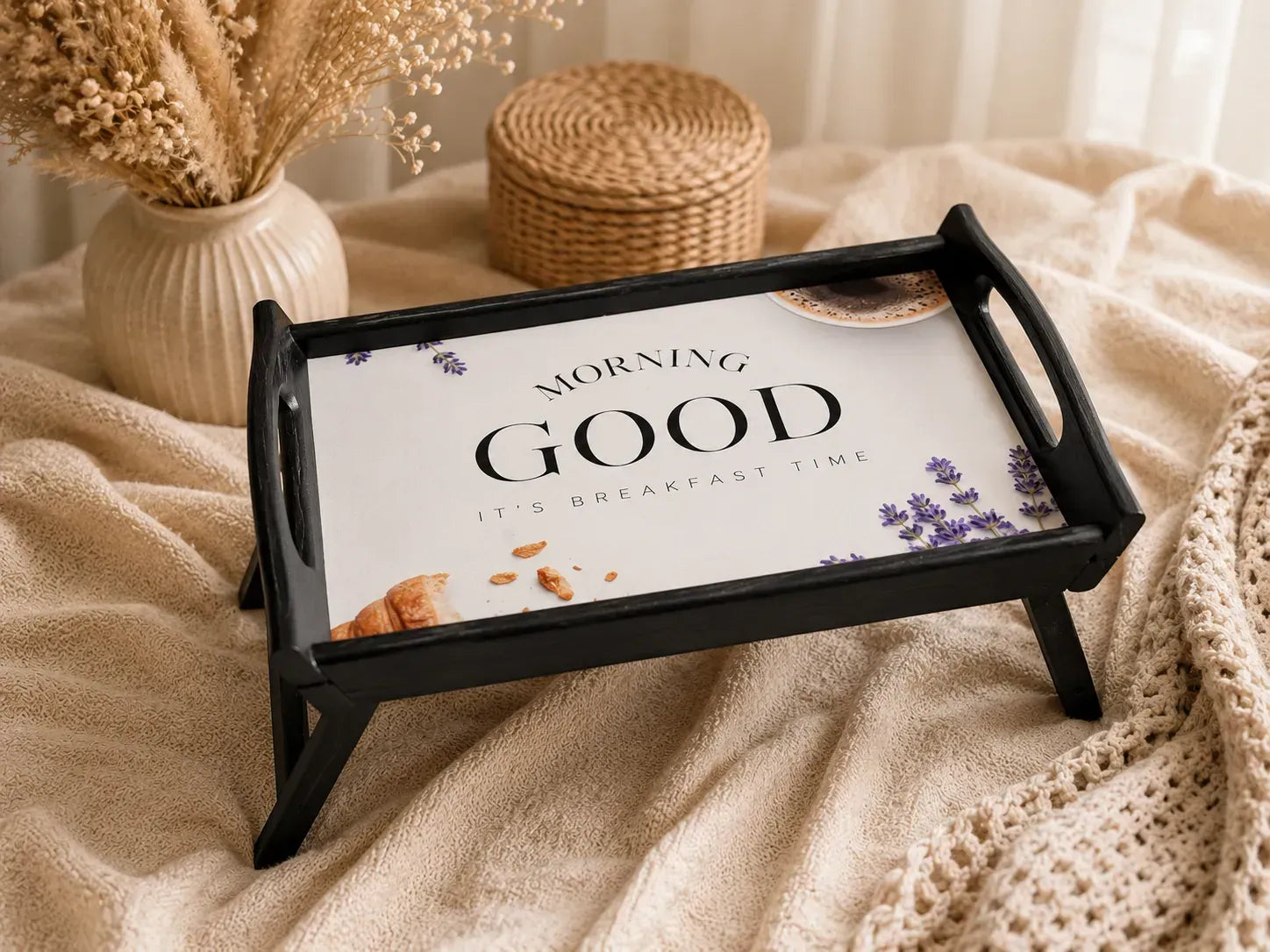 Bed tray for laptop and reading